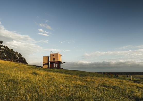 a building on a hill