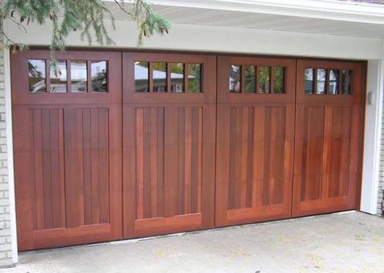 a close-up of a garage door