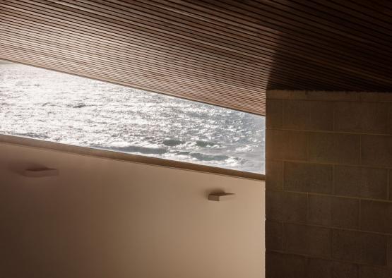 a view of the ocean from a room