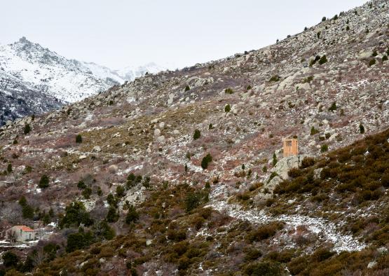 a mountain with snow on it