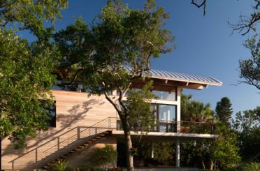 a house with a tree in the back